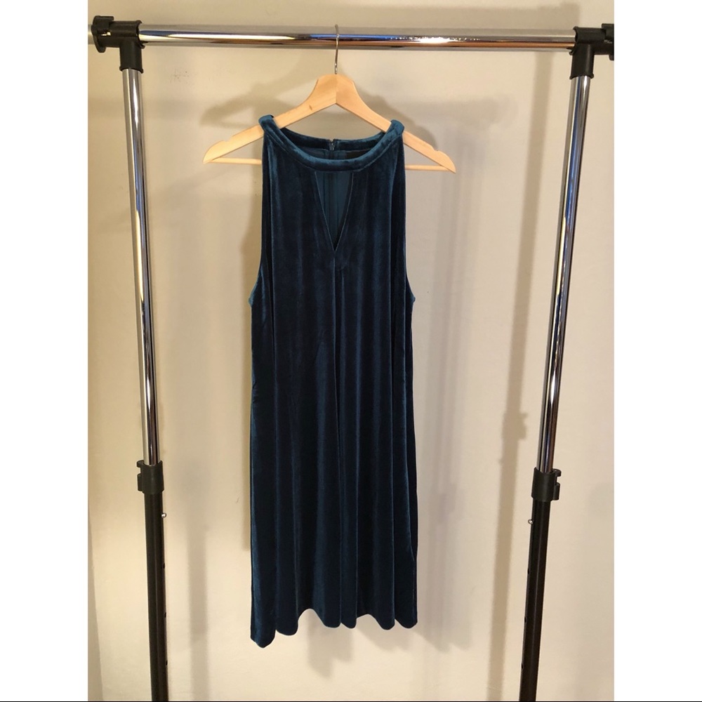 Cynthia Rowley Blue Velvet Dress (NEVER WORN!)